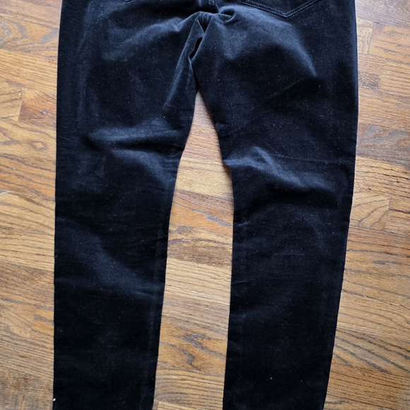 Loft Curvy Skinny Velvet Pants 8 Black P011 - Picture 7 of 7
